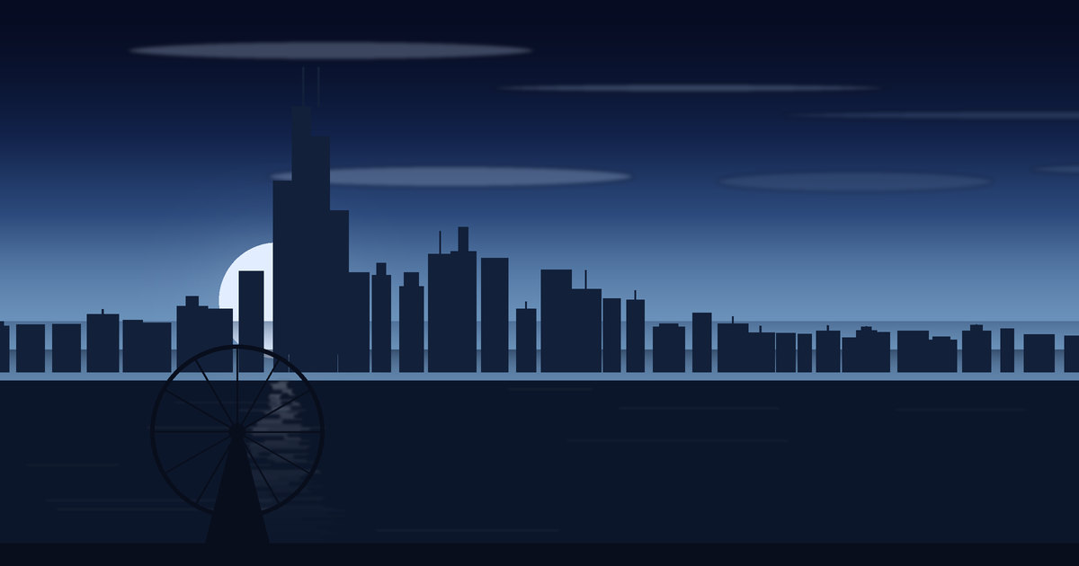 Illustrated view of Chicago