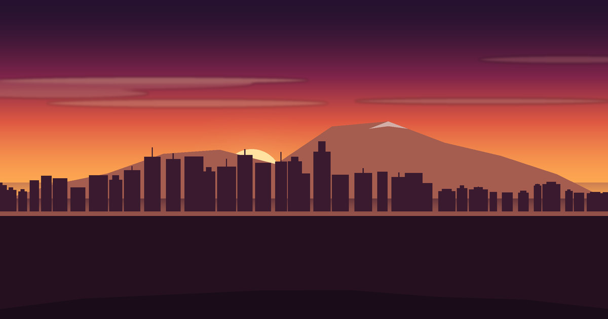 Illustrated view of Glasgow