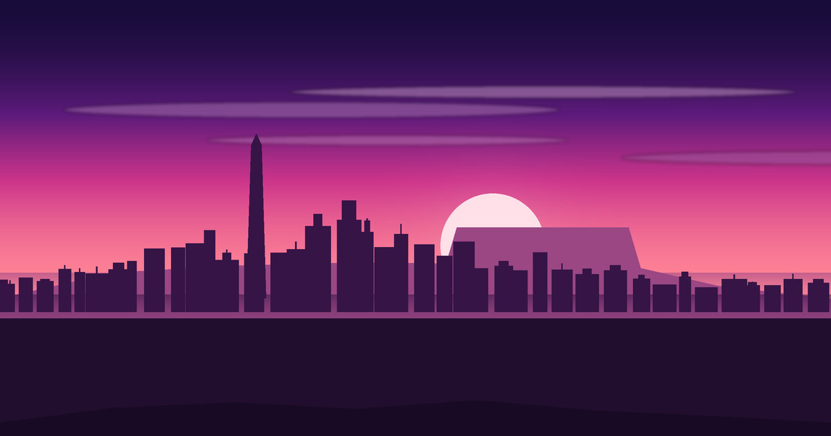 Illustrated view of Las Vegas