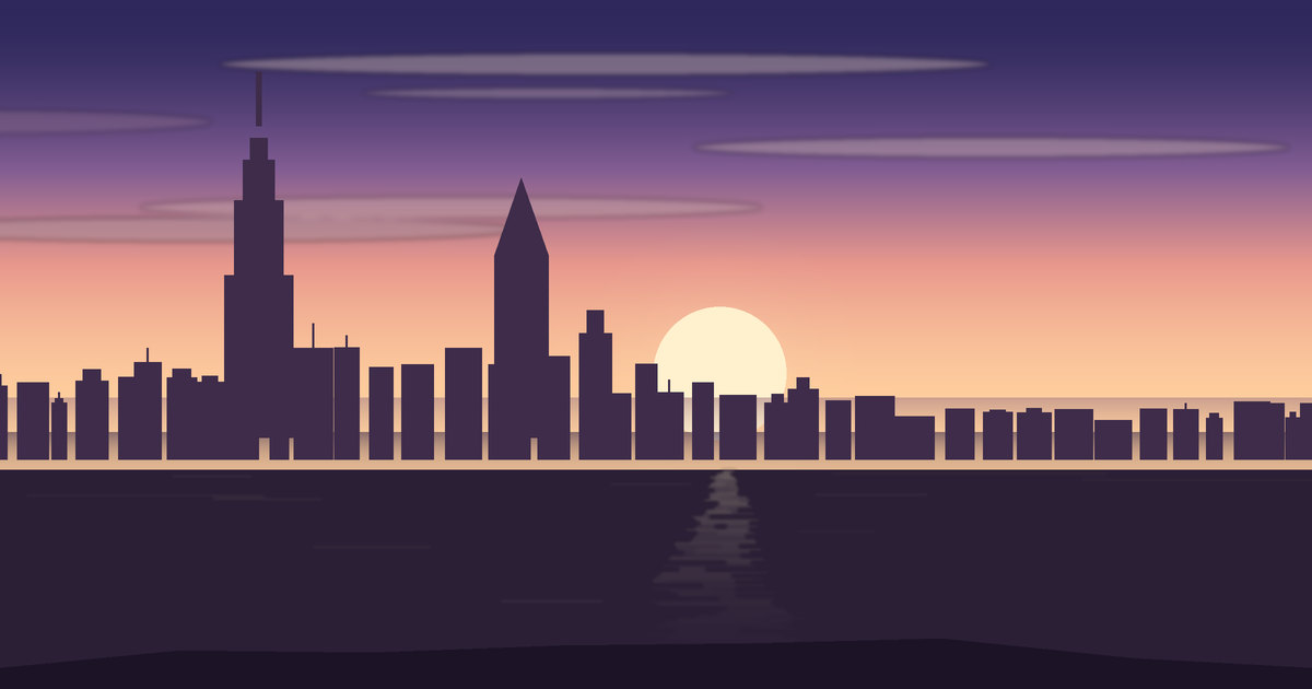 Illustrated view of New York