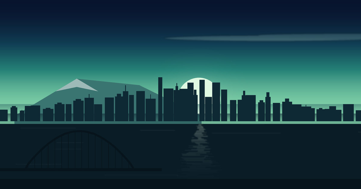 Illustrated view of Portland