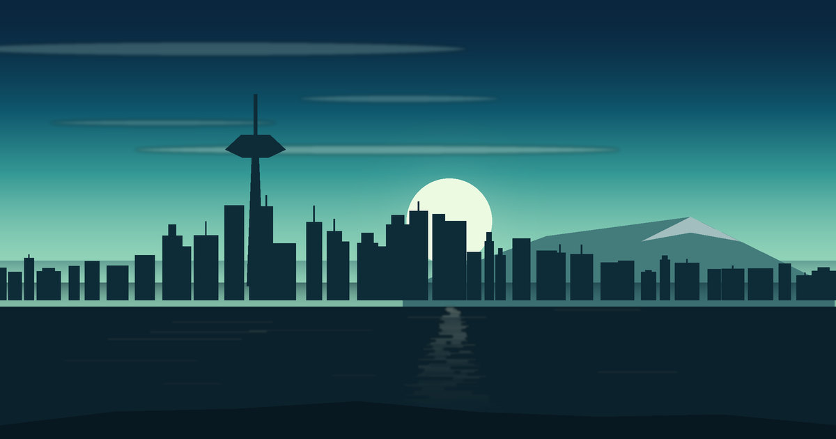 Illustrated view of Seattle